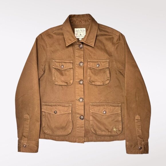 Jack Wills Green Khaki Button Up Field Utility Jacket US 8 - Picture 9 of 11